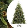 Artificial Hinged Christmas Tree with Cones - 210 cm