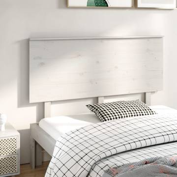 Stylish White Solid Pine Bed Headboard | Hipomarket