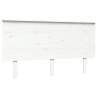 Stylish White Solid Pine Bed Headboard | Hipomarket