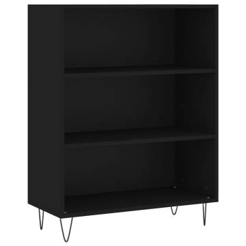 Highboard Black 69.5x32.5x180 cm - Stylish Engineered Wood Unit