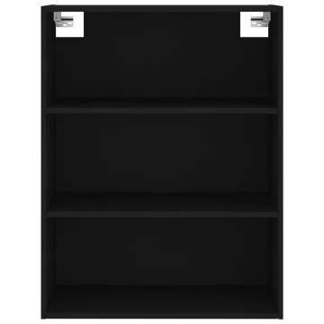 Stylish Highboard Black - Engineered Wood 69.5x34x180 cm