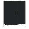 Stylish Highboard Black - Engineered Wood 69.5x34x180 cm