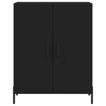 Stylish Highboard Black - Engineered Wood 69.5x34x180 cm