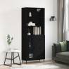  Highboard Black 69.5x34x180 cm Engineered Wood Colour black Quantity in Package 1 Model 1 glass door 3 drawers 