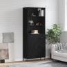  Highboard Black 69.5x34x180 cm Engineered Wood Colour black Quantity in Package 1 Model 1 door 3 drawers 