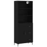 Highboard Black 69.5x34x180 cm - Stylish Storage Solution