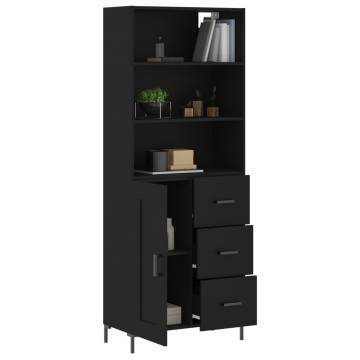 Highboard Black 69.5x34x180 cm - Stylish Storage Solution