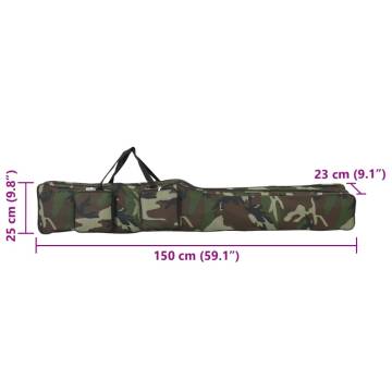 Fishing Rod Bag Green Camo 150cm Oxford Fabric | HipoMarket