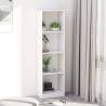 4-Tier Book Cabinet White 40x24x142 cm Engineered Wood Colour white Quantity in Package 1 Height 142 cm Width 40 cm 