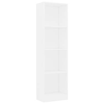 Modern 4-Tier White Book Cabinet - Stylish & Durable | HipoMarket