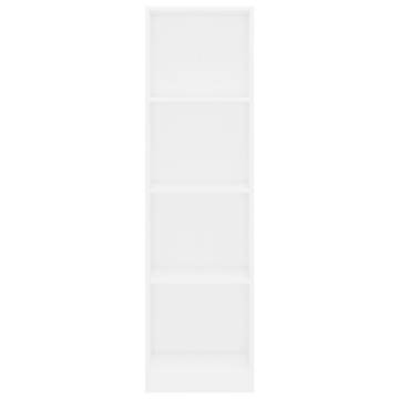 Modern 4-Tier White Book Cabinet - Stylish & Durable | HipoMarket