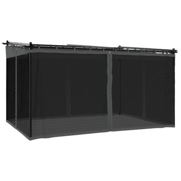 Gazebo with Mesh Walls Anthracite 4x3 m - Durable Outdoor Shelter