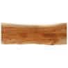  Table Top 110x40x3.8 cm Rectangular Solid Wood Acacia Live Edge Colour acacia wood(natural) Size 110 x 40 cm Quantity in Package 1 Thickness 38 mm 