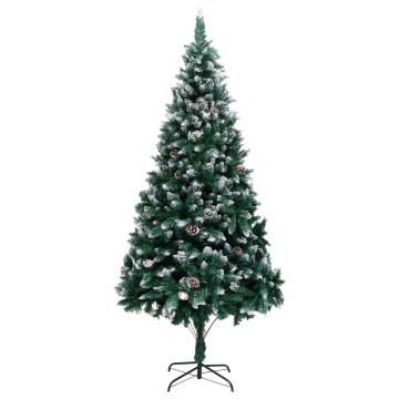 Artificial Christmas Tree with Pine Cones & Snow - 240 cm