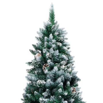 Artificial Christmas Tree with Pine Cones & Snow - 240 cm