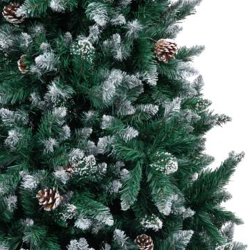 Artificial Christmas Tree with Pine Cones & Snow - 240 cm