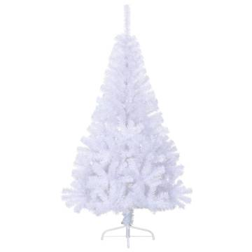 Artificial Half Christmas Tree 150 cm - White PVC | Hipomarket