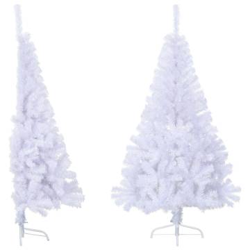 Artificial Half Christmas Tree 150 cm - White PVC | Hipomarket