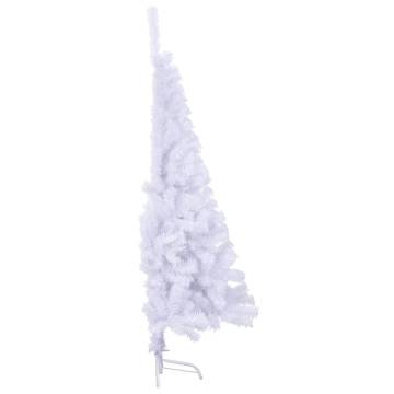 Artificial Half Christmas Tree 150 cm - White PVC | Hipomarket