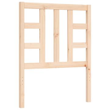 Small Single Bed Frame with Headboard | Solid Pine Wood