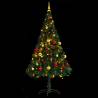 150 cm Pre-lit Artificial Christmas Tree with Baubles - Green