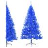  Artificial Half Christmas Tree with Stand Blue 240 cm PVC Colour blue Size 240 x 125 cm Quantity in Package 1 Number of Branch Tips 