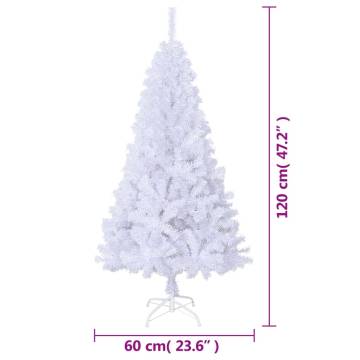 Artificial White Christmas Tree 120 cm - Thick Branches PVC