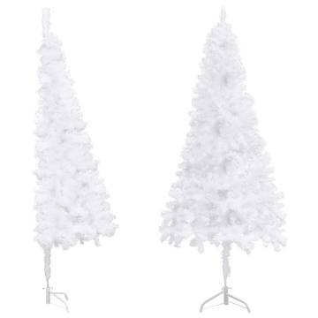 240 cm White Corner Artificial Christmas Tree | HipoMarket