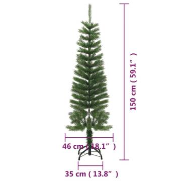 Artificial Slim Christmas Tree with Stand 150 cm | HipoMarket