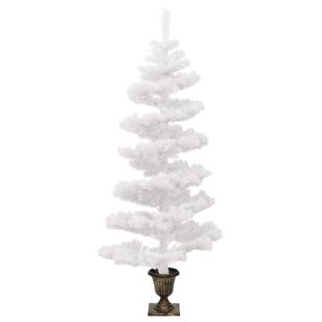 Swirl Pre-lit Christmas Tree with Pot White 120 cm PVC