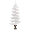 Swirl Pre-lit Christmas Tree with Pot White 120 cm PVC