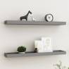 Loggia Wall Shelves 2 pcs Grey 80x15x4 cm MDF Colour grey Size 80 x 15 x 4 cm Quantity in Package 2 Number of Pieces 1 