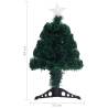 Pre-lit Christmas Tree 64 cm - Fibre Optic & LED Lights