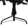 Slim Black Half Christmas Tree 150 cm - Space-Saving Decor