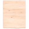 Bathroom Countertop 40x50 cm - Untreated Solid Oak Wood