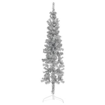 Slim Artificial Half Christmas Tree - 120 cm Silver | HipoMarket