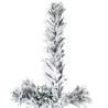 Slim Artificial Half Christmas Tree with Flocked Snow - 120 cm