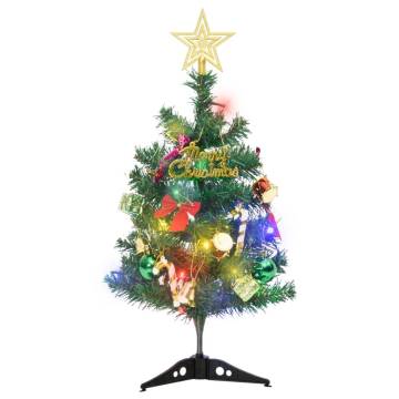 Mini Pre-lit Christmas Tree with 30 LEDs - 60 cm Green