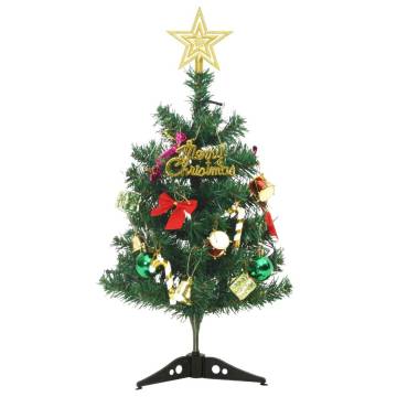 Mini Pre-lit Christmas Tree with 30 LEDs - 60 cm Green