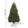 210 cm Artificial Hinged Christmas Tree with Stand - Green