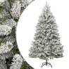 Artificial Hinged Christmas Tree with Flocked Snow - 210 cm