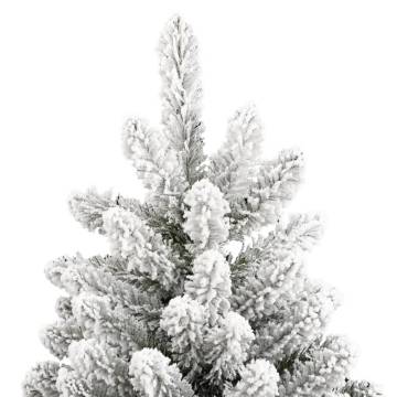 Artificial Hinged Christmas Tree with Flocked Snow - 210 cm