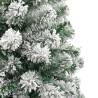 180 cm Artificial Hinged Christmas Tree with Flocked Snow