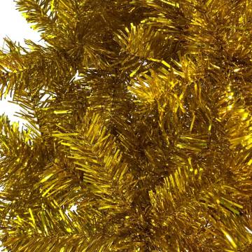 Slim Gold Christmas Tree 210 cm - Perfect Holiday Decor