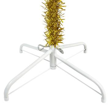 Slim Gold Christmas Tree 210 cm - Perfect Holiday Decor