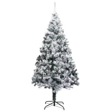 240 cm Flocked Snow Artificial Christmas Tree - Hipomarket