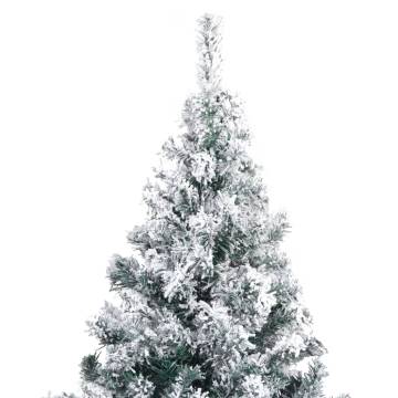 240 cm Flocked Snow Artificial Christmas Tree - Hipomarket