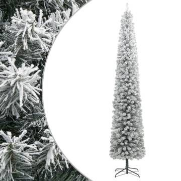 Slim 300 cm Christmas Tree with Snow Flocked Design | HipoMarket