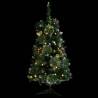 90 cm Pre-lit Artificial Christmas Tree - Green PVC