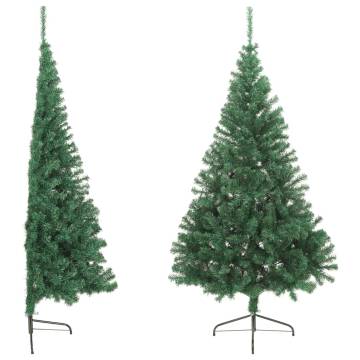 Artificial Half Christmas Tree 210 cm - Space Saving & Lifelike